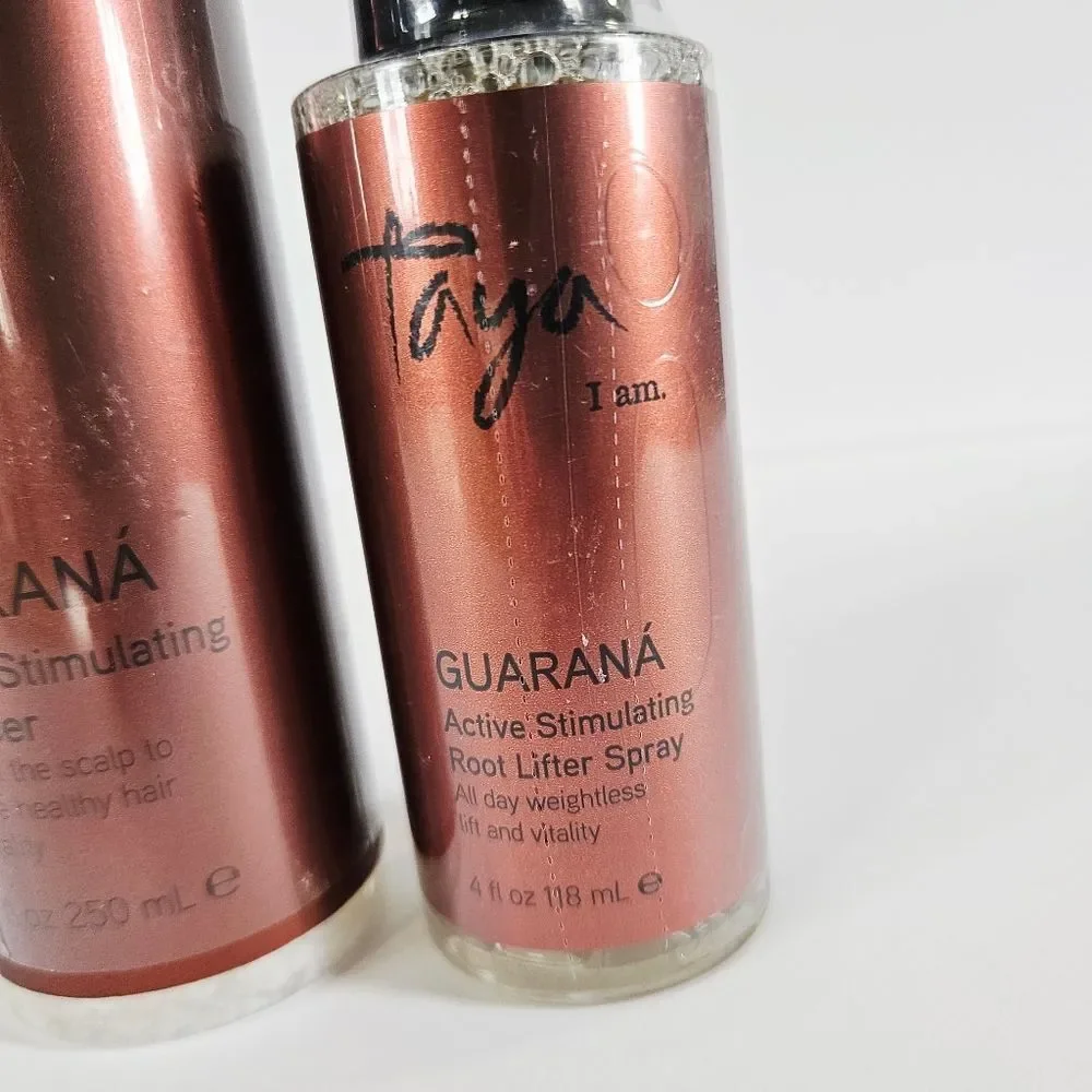 NWT Taya I Am. Guarana Active Stimulating Cleaner & Root Lifter Spray Bundle Set